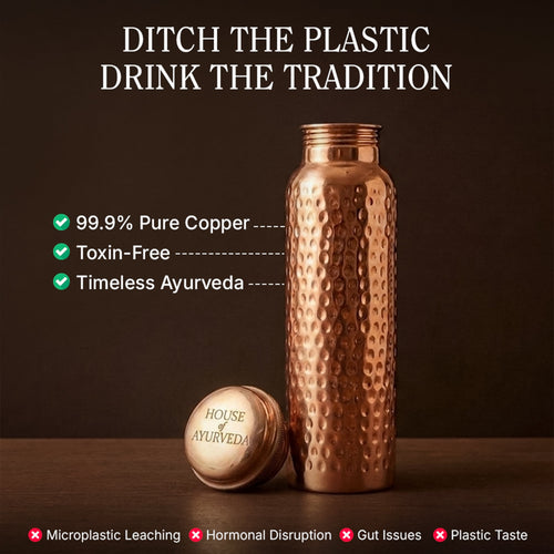 Certified Ayurveda Pure Copper Water Bottle